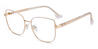 Gold White Maxwell - Cat Eye Glasses