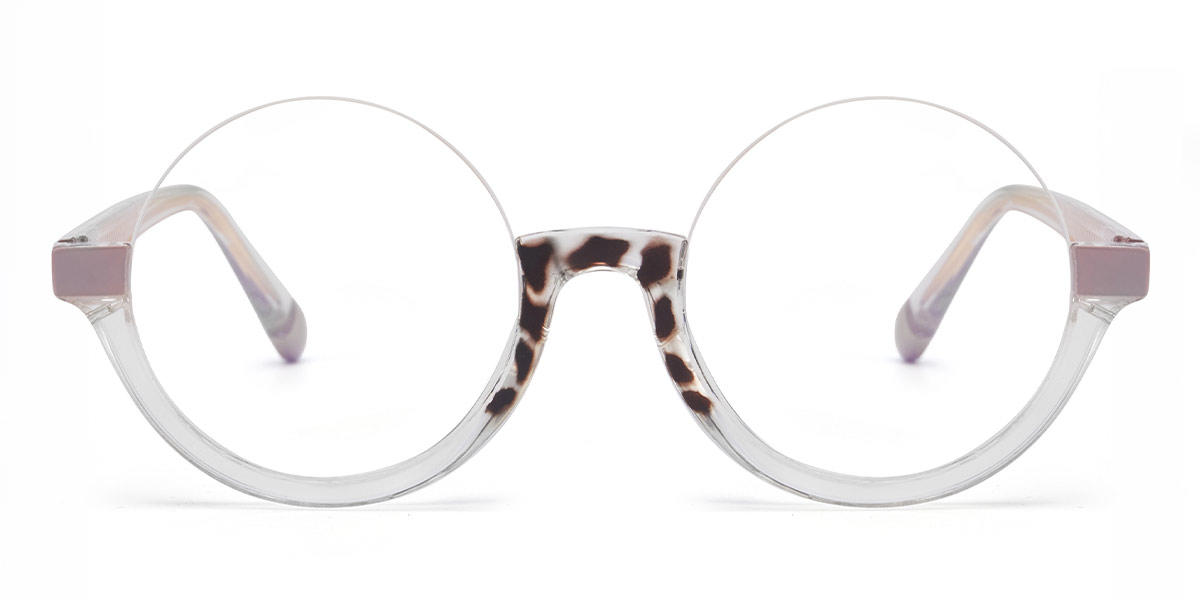 Grey Stripe - Round Glasses - Noelle