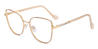 Gold Nude Pink Patrick - Cat Eye Glasses