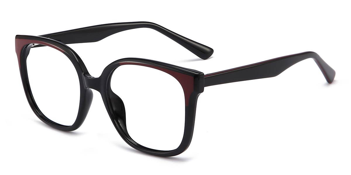 Black - Square Glasses - Huck