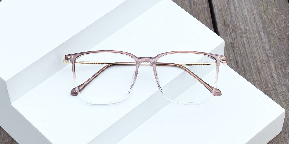 Gradient Brown Evey - Square Glasses