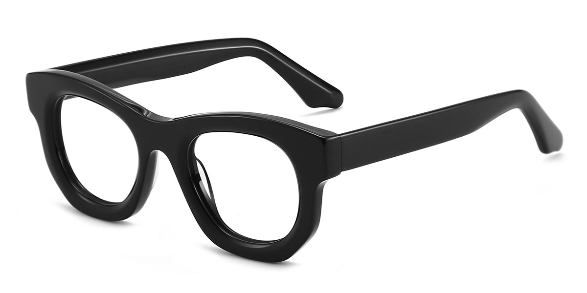 Black - Oval Glasses - Koda