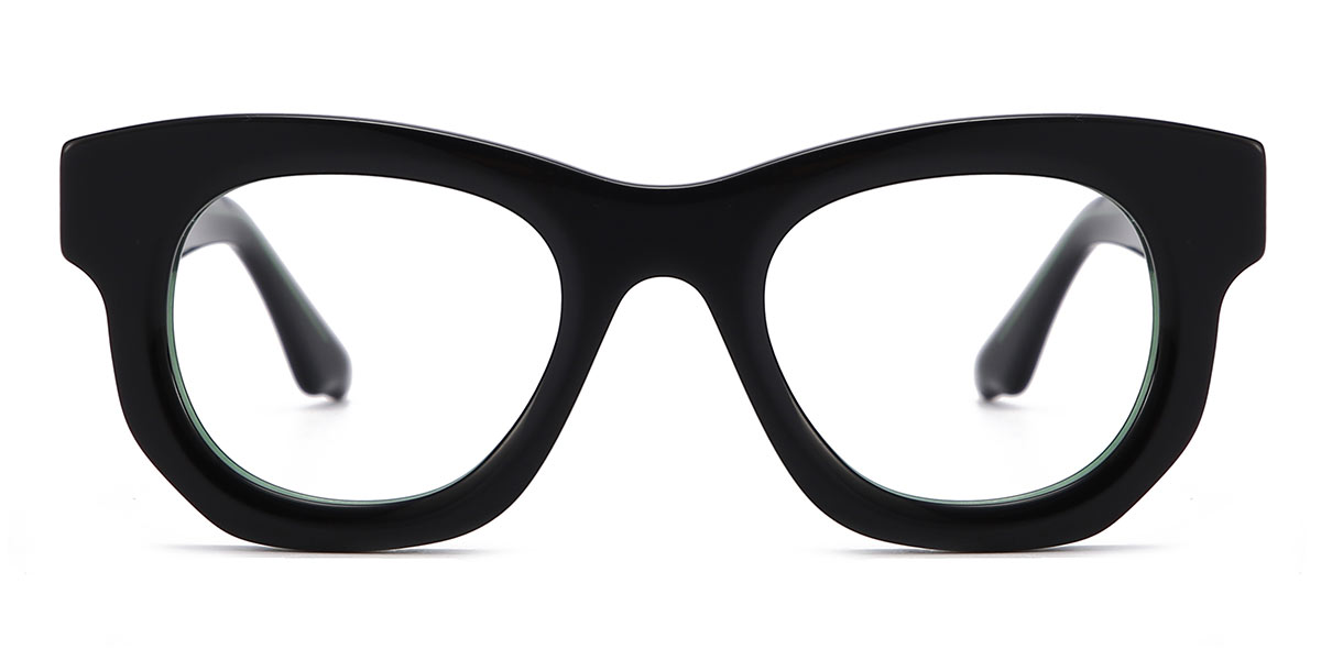 Black Green - Oval Glasses - Koda