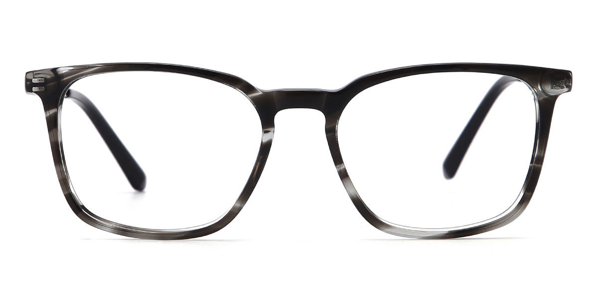 Black Marble - Rectangle Glasses - Zeke