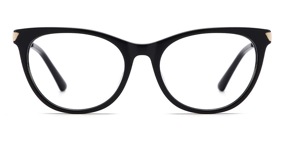 Black - Oval Glasses - Lina