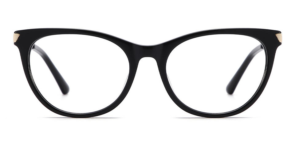 Black Lina - Oval Glasses