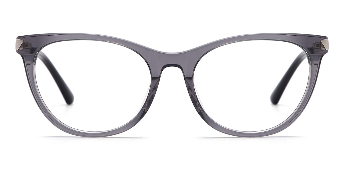 Grey - Oval Glasses - Lina