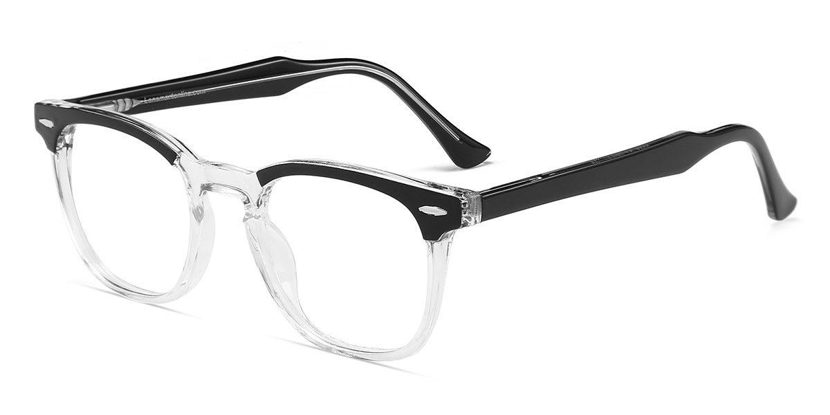 Black Clear - Rectangle Glasses - Grady