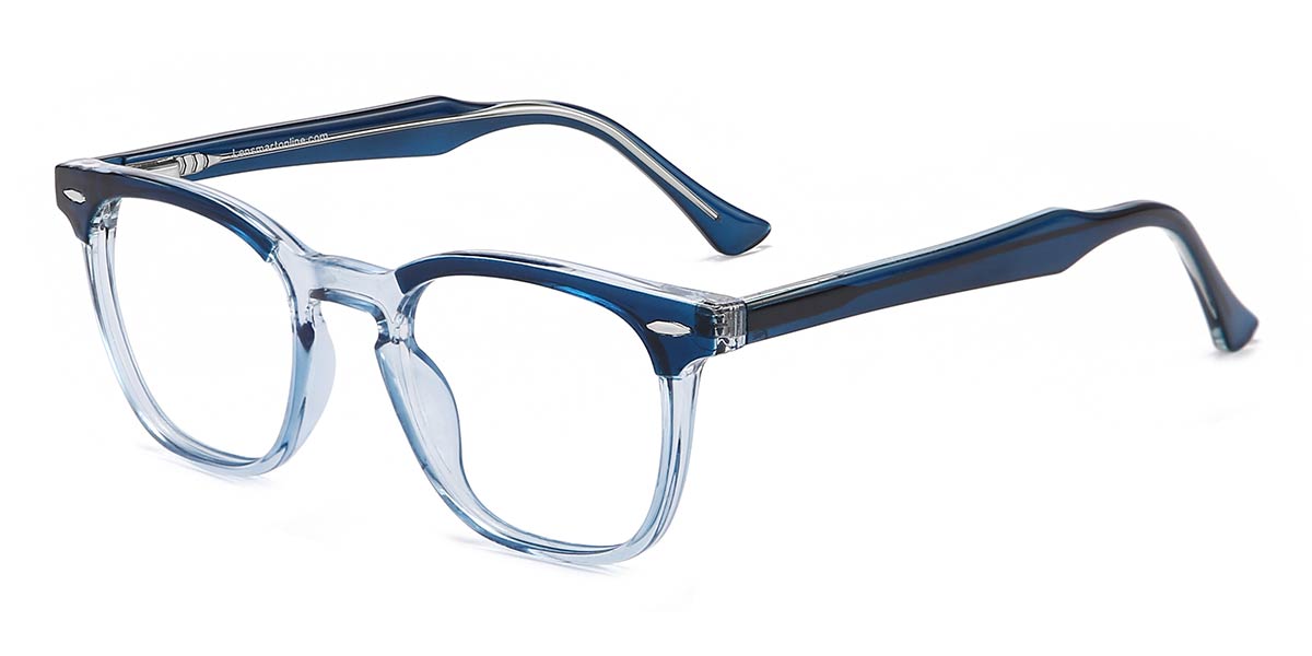 Blue - Rectangle Glasses - Grady