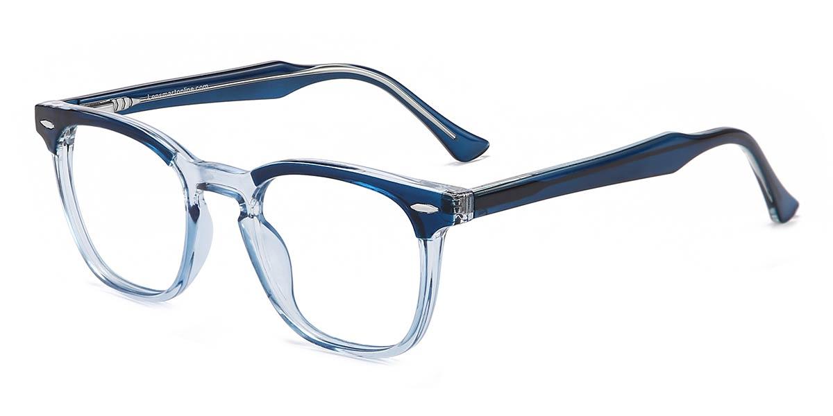 Denim Blue Light Blue Grady - Rectangle Glasses