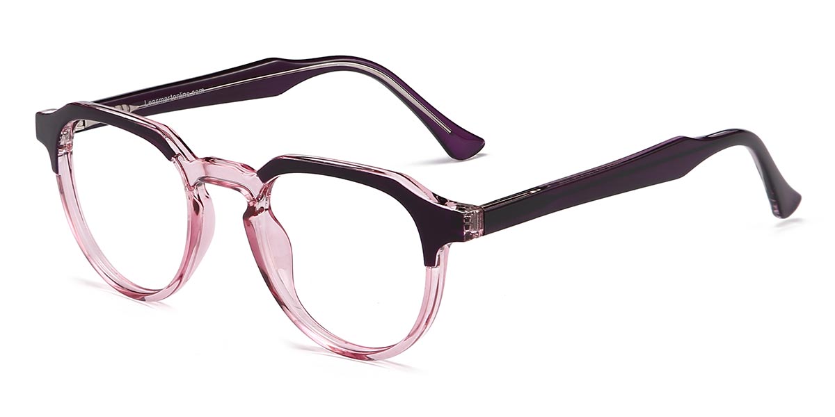 Purple - Oval Glasses - Alicia