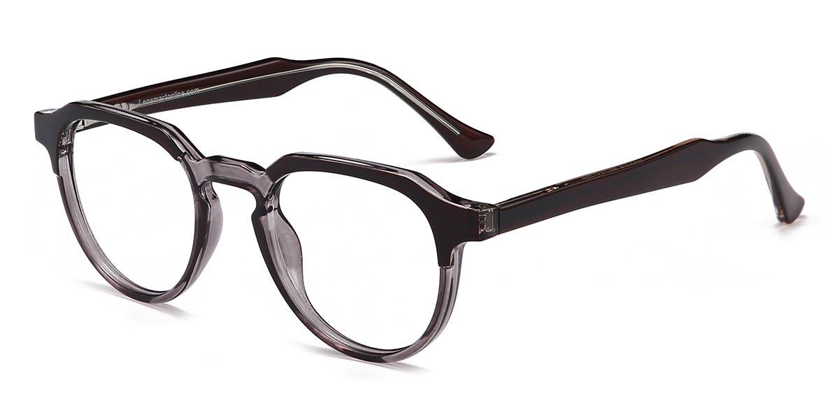 Black Grey - Oval Glasses - Alicia