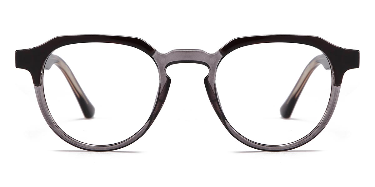 Black Grey - Oval Glasses - Alicia