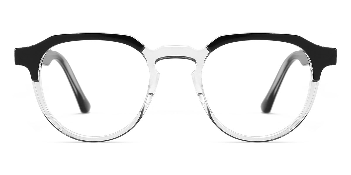 Black Clear - Oval Glasses - Alicia
