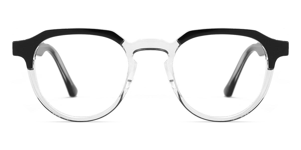 Black Clear Alicia - Oval Glasses