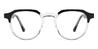 Black Clear Alicia - Oval Glasses