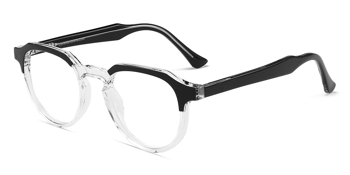Black Clear - Oval Glasses - Alicia