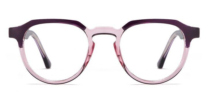 Deep Purple Light Purple Alicia - Oval Glasses