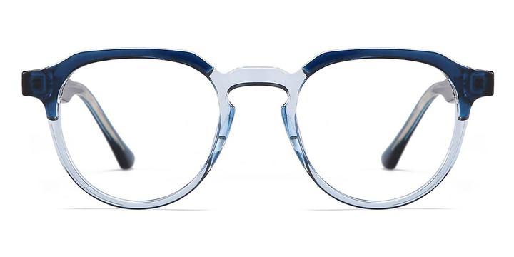 Denim Blue Light Blue Alicia - Oval Glasses
