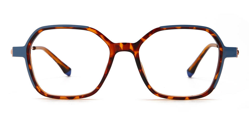 Blue Tortoiseshell Macie - Oval Glasses