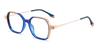 Gold Blue Macie - Oval Glasses