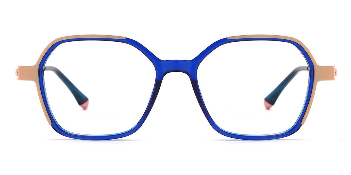 Gold Blue Macie - Oval Glasses