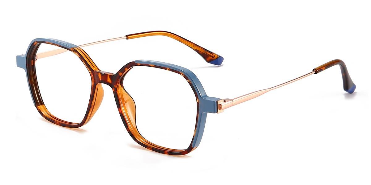 Blue Tortoiseshell Macie - Oval Glasses