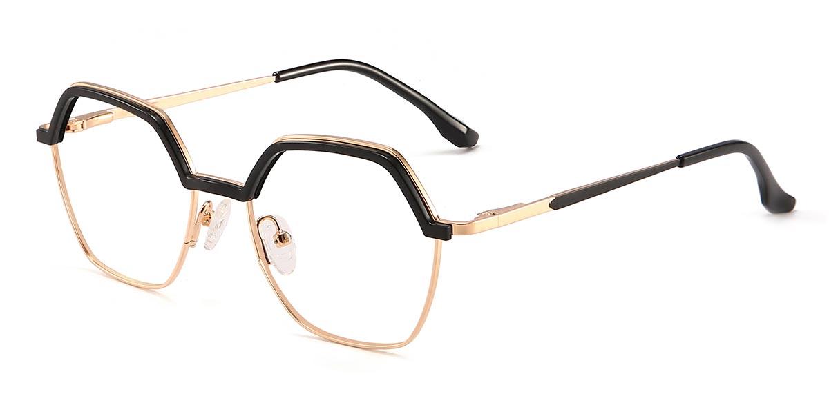 Black Gold Kohen - Oval Glasses