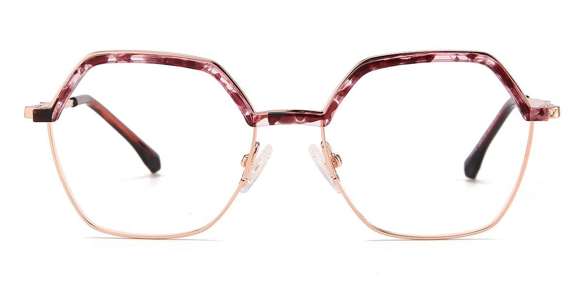 Gold Pink Tortoiseshell Kohen - Oval Glasses