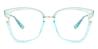 Light Blue Cassius - Square Glasses