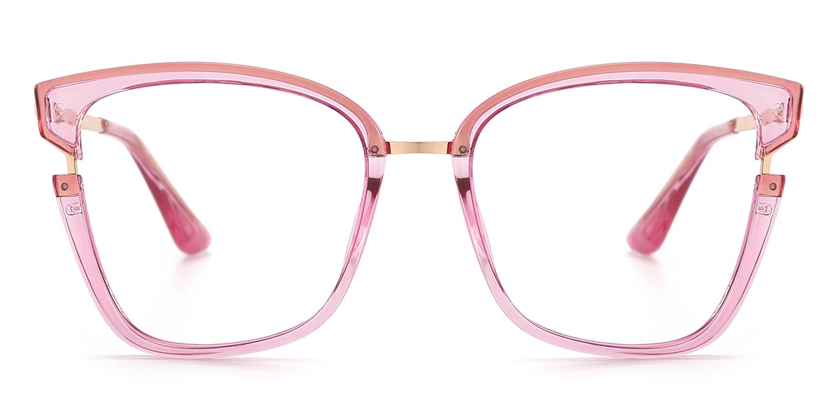 Pink - Square Glasses - Cassius