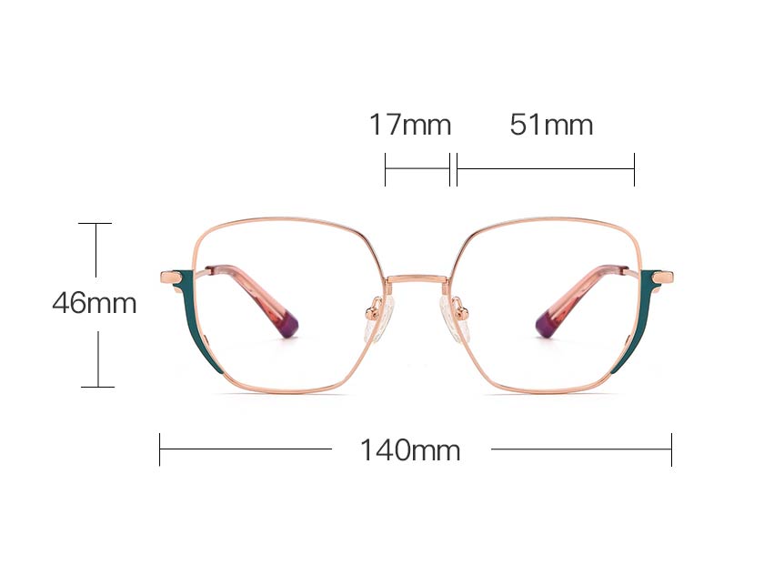 Trevor - Rectangle Green Glasses For Men & Women | Lensmart Online