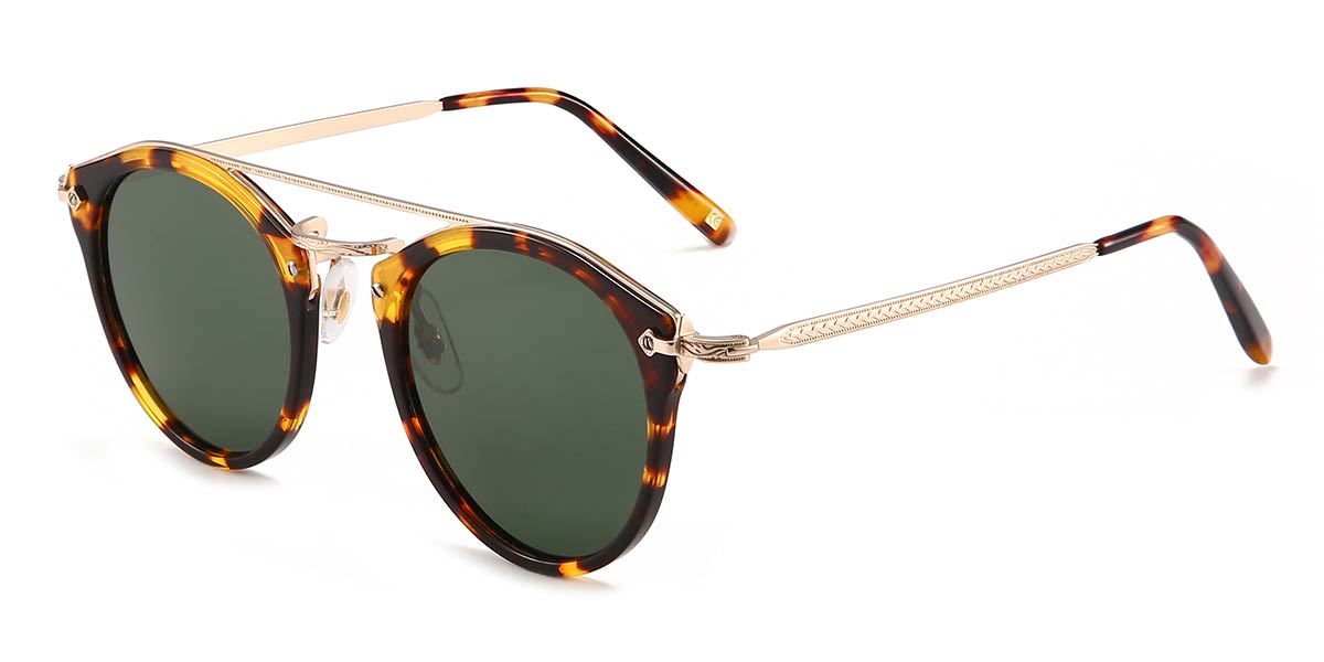 Tortoiseshell Grey Atreus - Aviator Sunglasses