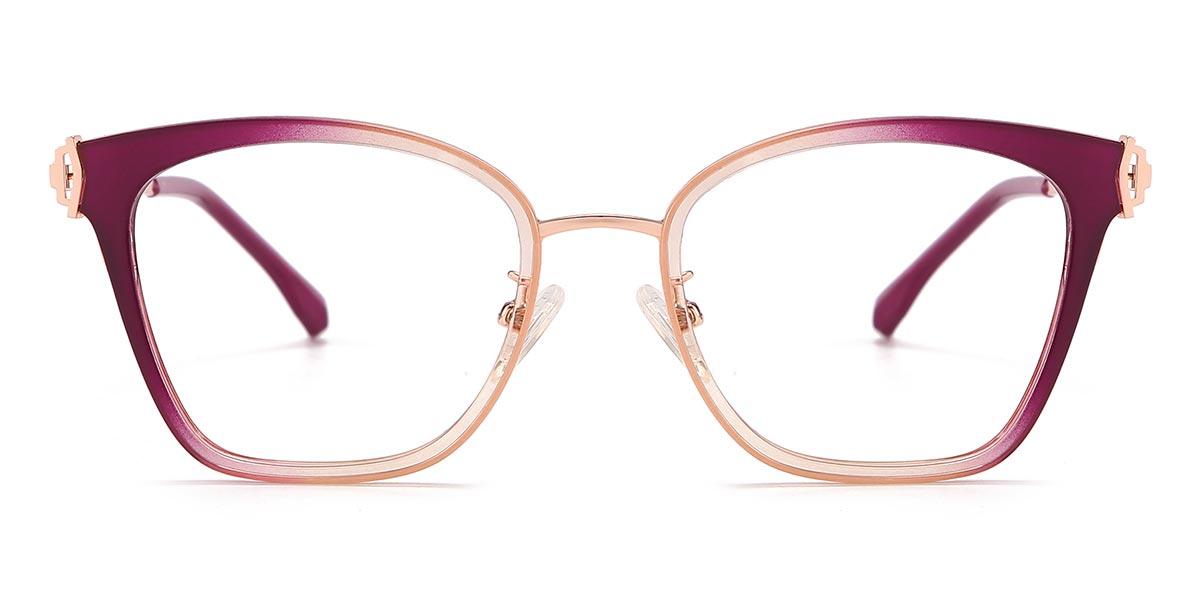 Gradient Rose Violet Fahad - Cat Eye Glasses