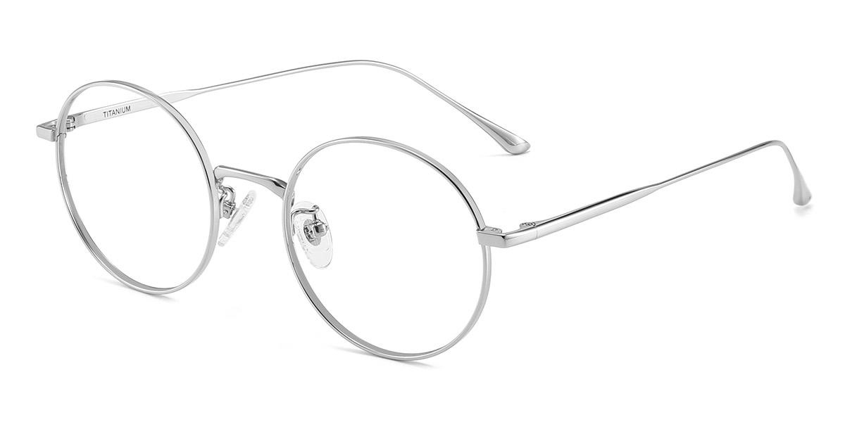 Silver Holly - Round Glasses