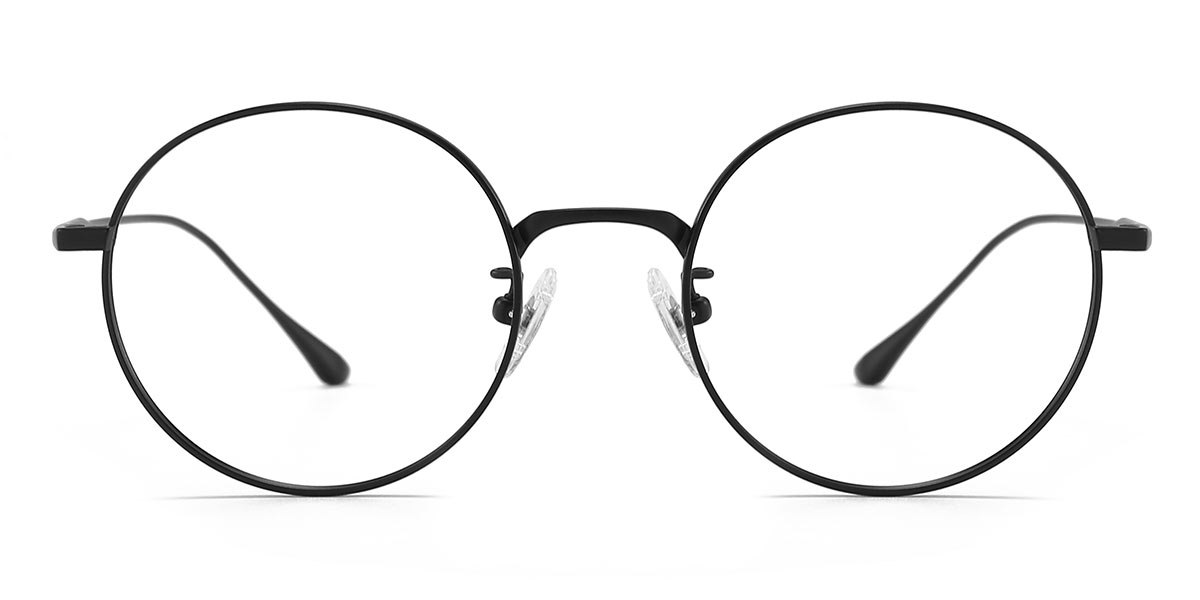 Black - Round Glasses - Holly