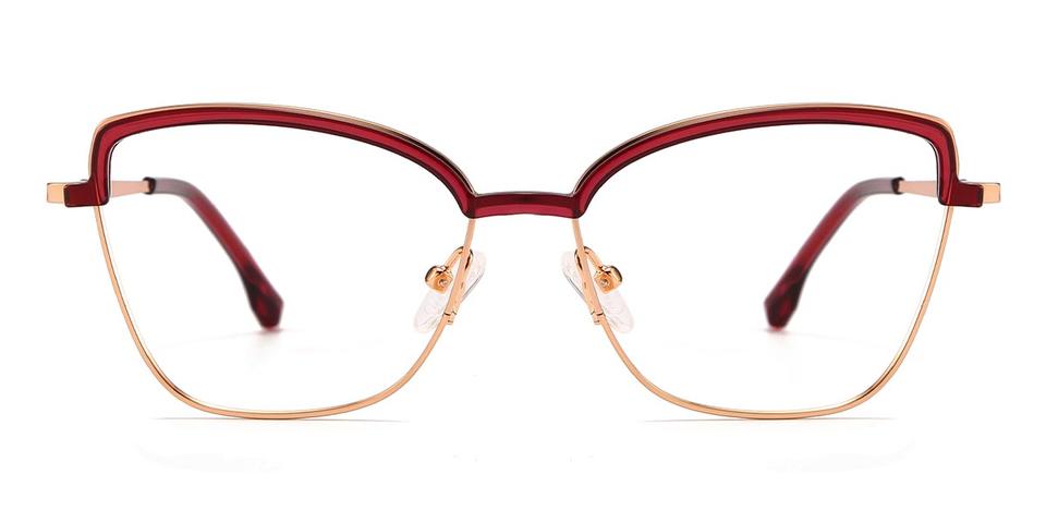 Gold Wine Omari - Cat Eye Glasses