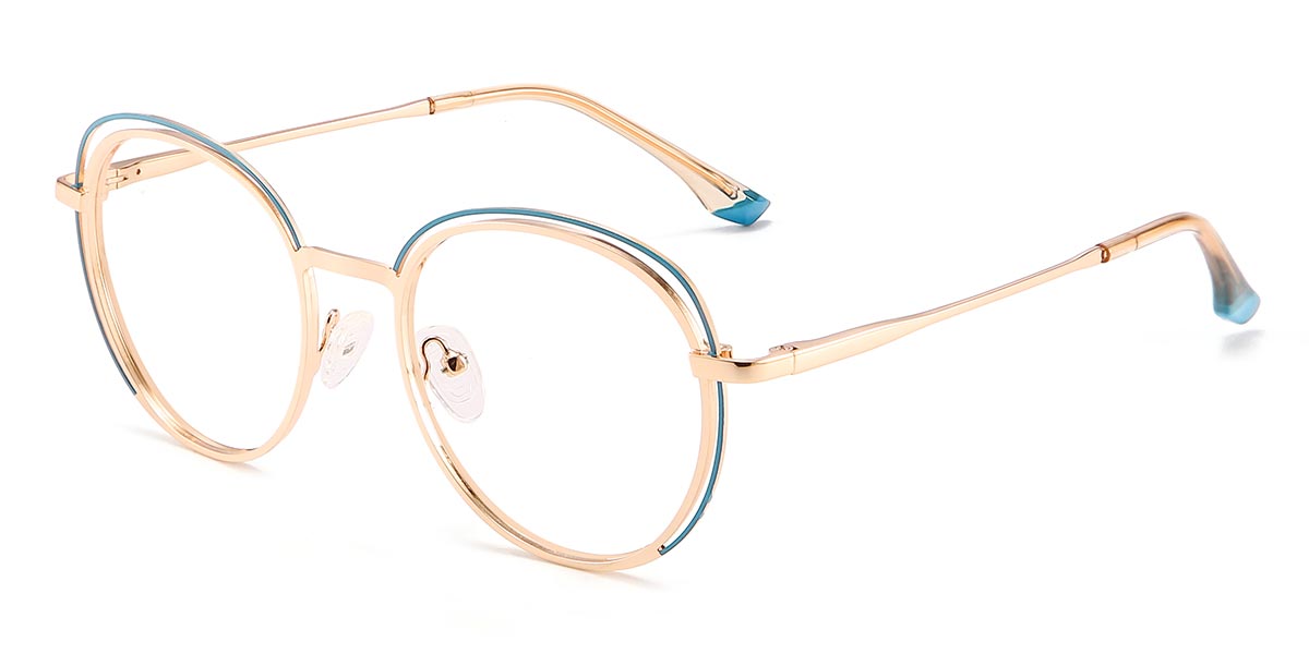 Blue Gold - Round Glasses - Jamari