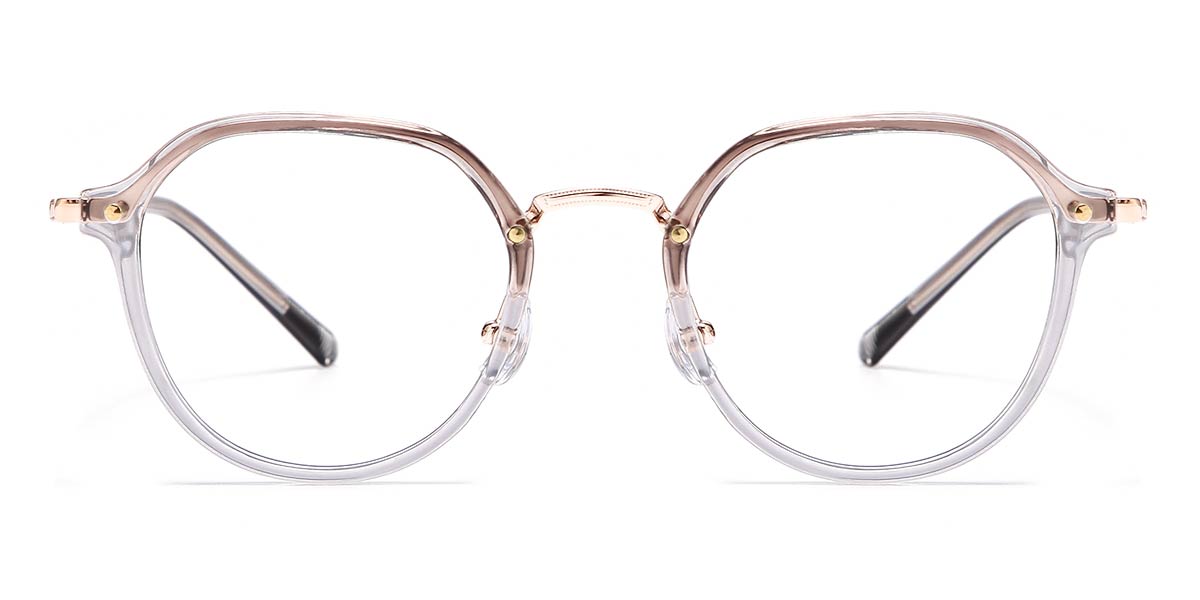Gradient Brown Stacy - Oval Glasses