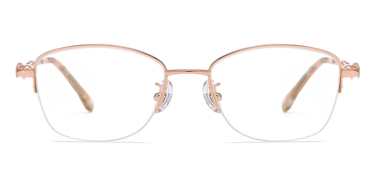 Rose Gold Cory - Rectangle Glasses