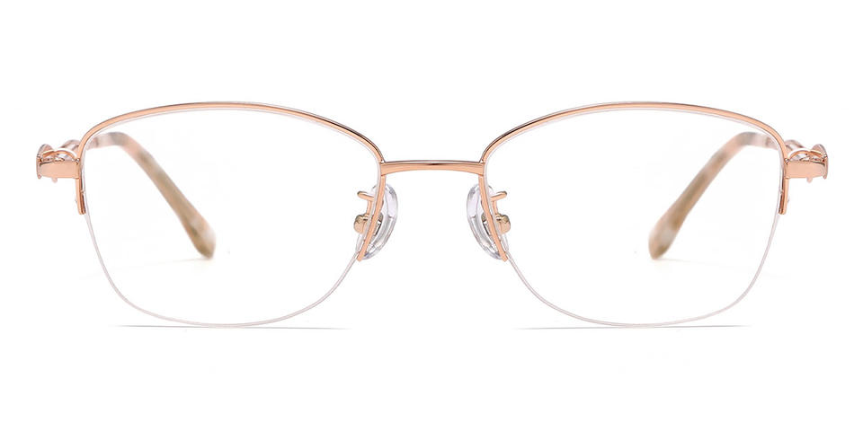 Rose Gold Cory - Rectangle Glasses