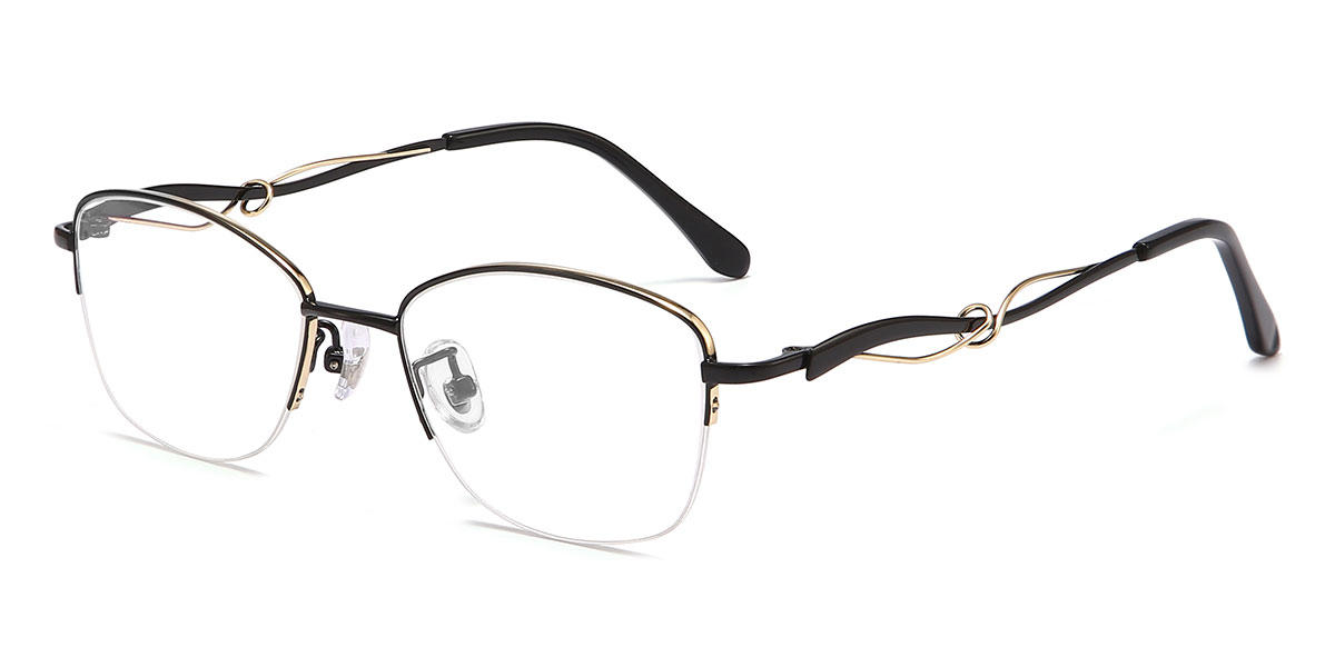 Black Cory - Rectangle Glasses