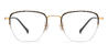 Black Gold Alexia - Rectangle Glasses