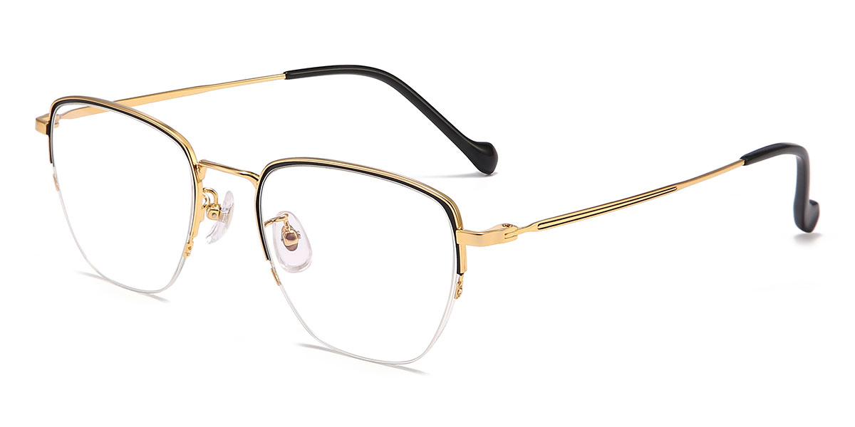 Black Gold - Rectangle Glasses - Alexia