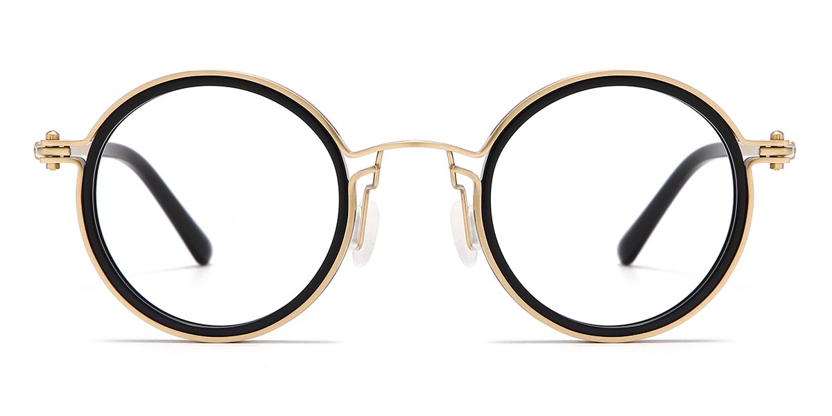 Black Gold - Round Glasses - Jewel