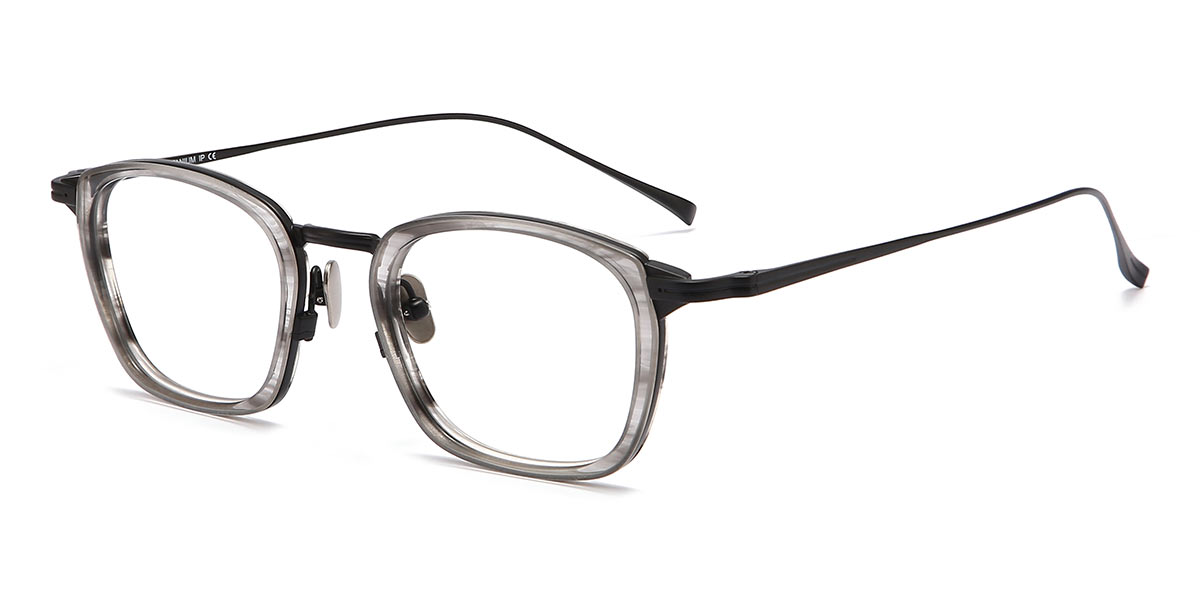 Grey - Rectangle Glasses - Milah