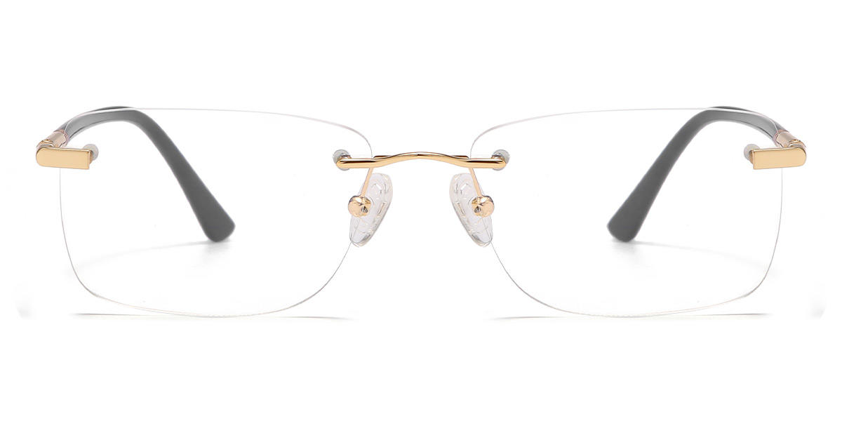 Black Gold Emma - Rectangle Glasses