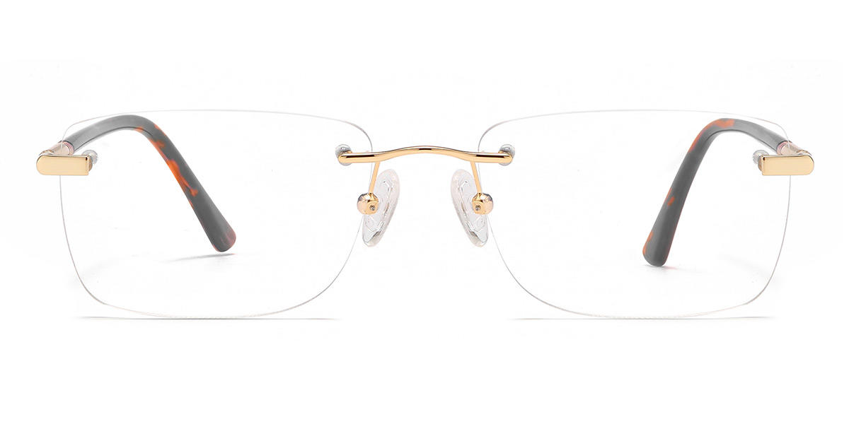 Gold Tortoiseshell Emma - Rectangle Glasses
