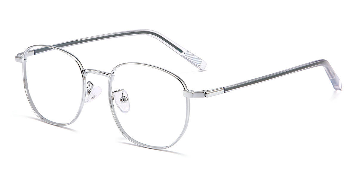 Silver Yvette - Rectangle Glasses