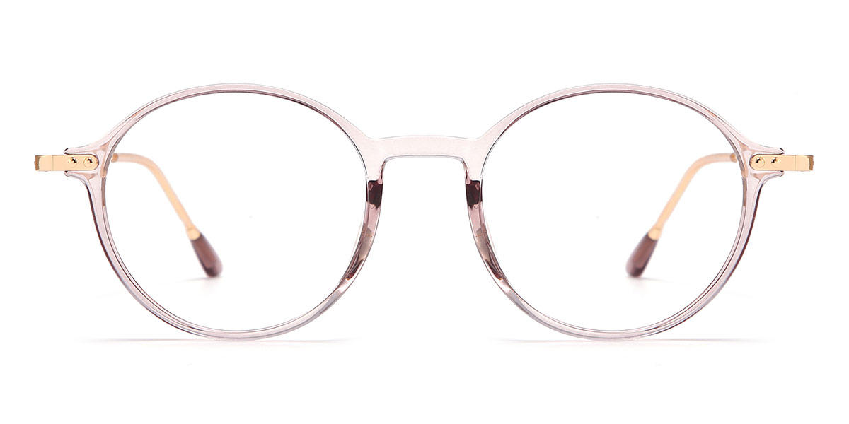 Clear Purple Tallulah - Round Glasses
